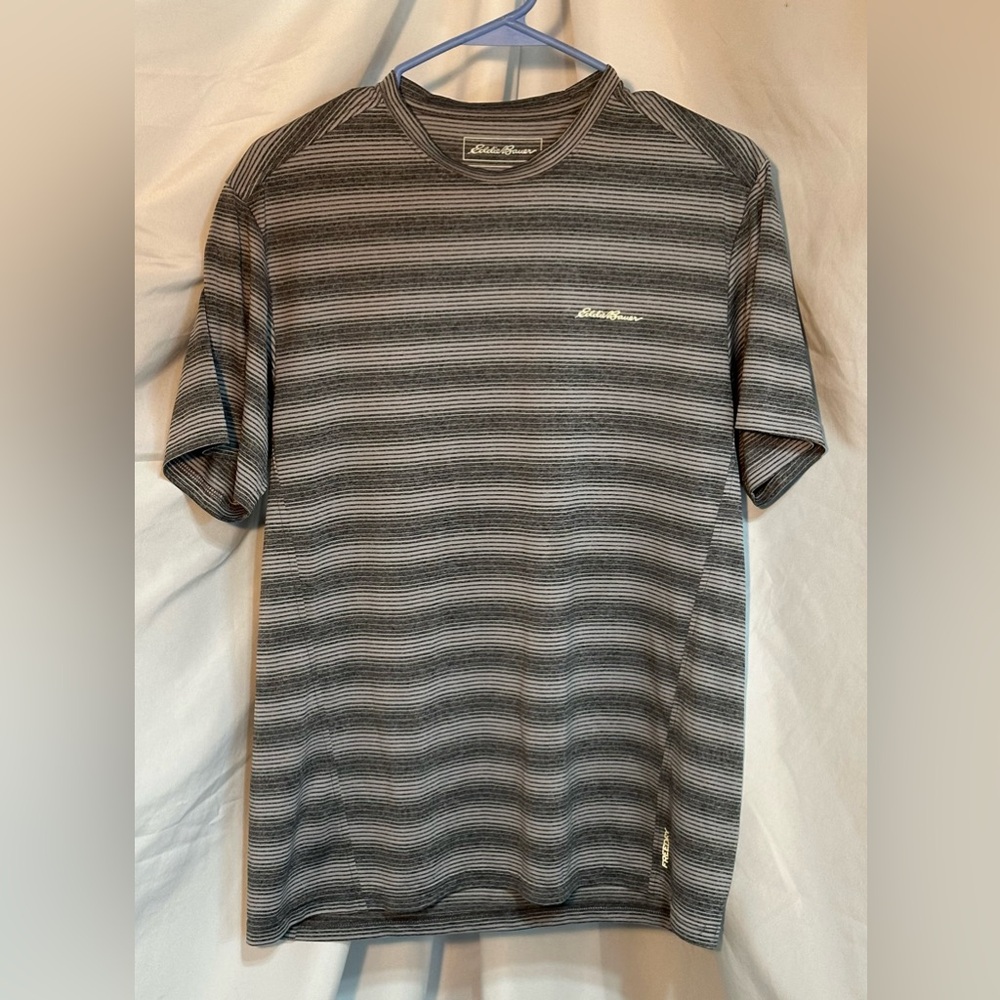Men’s EDDIE BAUER XL T-Shirt, Top - Polyester, Gray